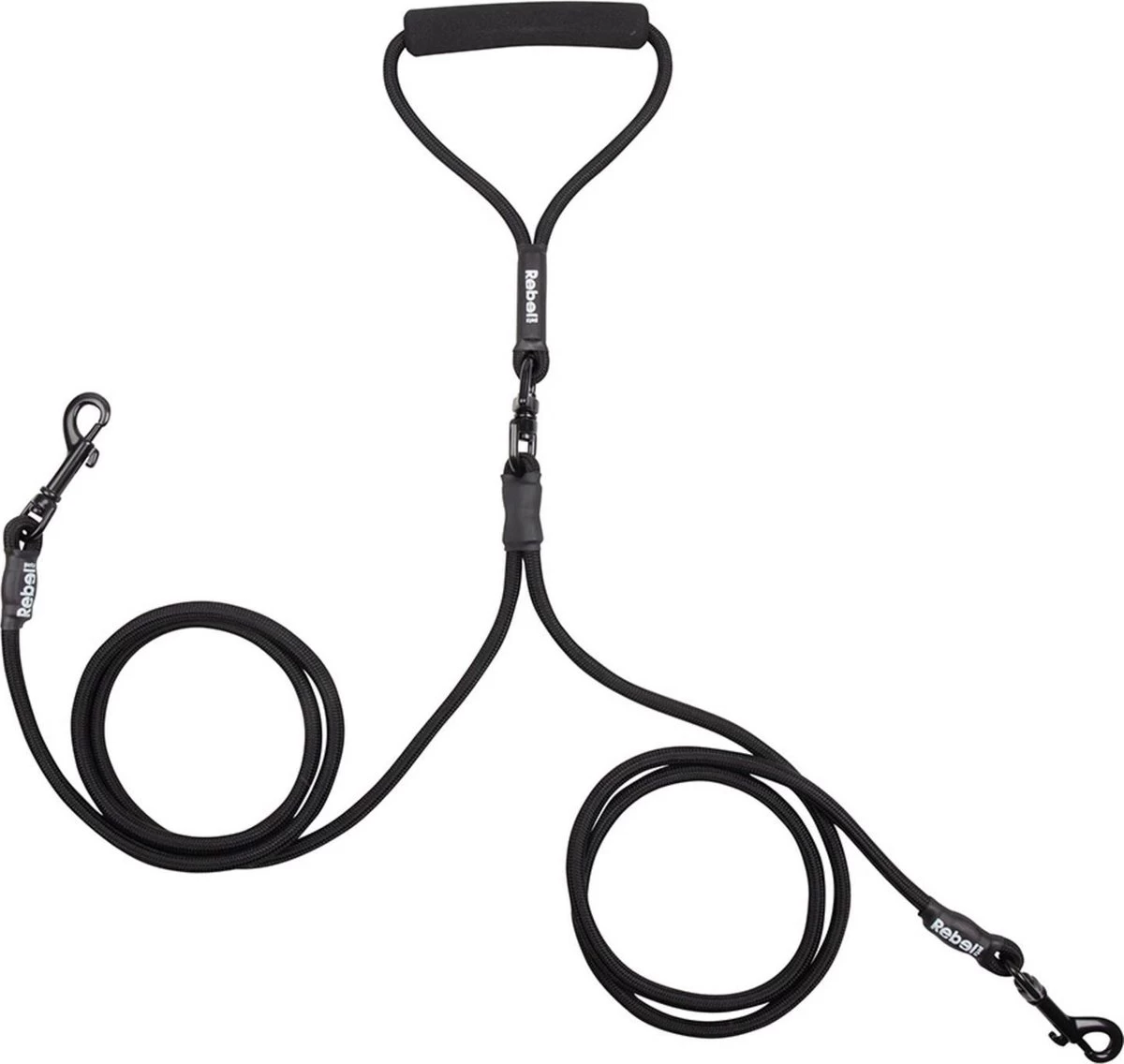 Rebel Petz - Dubbele Verstelbare Hondenriem Voor Twee Honden - Met Draaibare Sluiting En Zacht Handvat - Small En Large - Small (140 Cm Lang, Ø 8 Mm) 15 Rebel Petz - Dubbele Verstelbare Hondenriem Voor Twee Honden - Met Draaibare Sluiting En Zacht Handvat - Small En Large - Small (140 Cm Lang, Ø 8 Mm) - Afbeelding 13