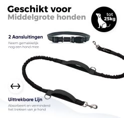 Canicross Looplijn Hond Met Heupriem Voor Hardlopen - Elastische Handsfree Hondenriem - Honden Trainingslijn - 150/210cm - Zwart 11 Canicross Looplijn Hond Met Heupriem Voor Hardlopen - Elastische Handsfree Hondenriem - Honden Trainingslijn - 150/210cm - Zwart -Hondenbenodigdheden 1200x1140 11