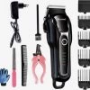 Merkloos Dierentondeuse + Haren Verwijderaar - Scheerapparaat Voor Honden En Katten - 4 Opzetstukken - Oplaadbaar - Draadloos - Stil - Verschillende Haar En Vachtlengtes - Hondentrimmer - Honden Trimmer - Honden Knippen - Haren Knippen -Hondenbenodigdheden 1200x1142 1