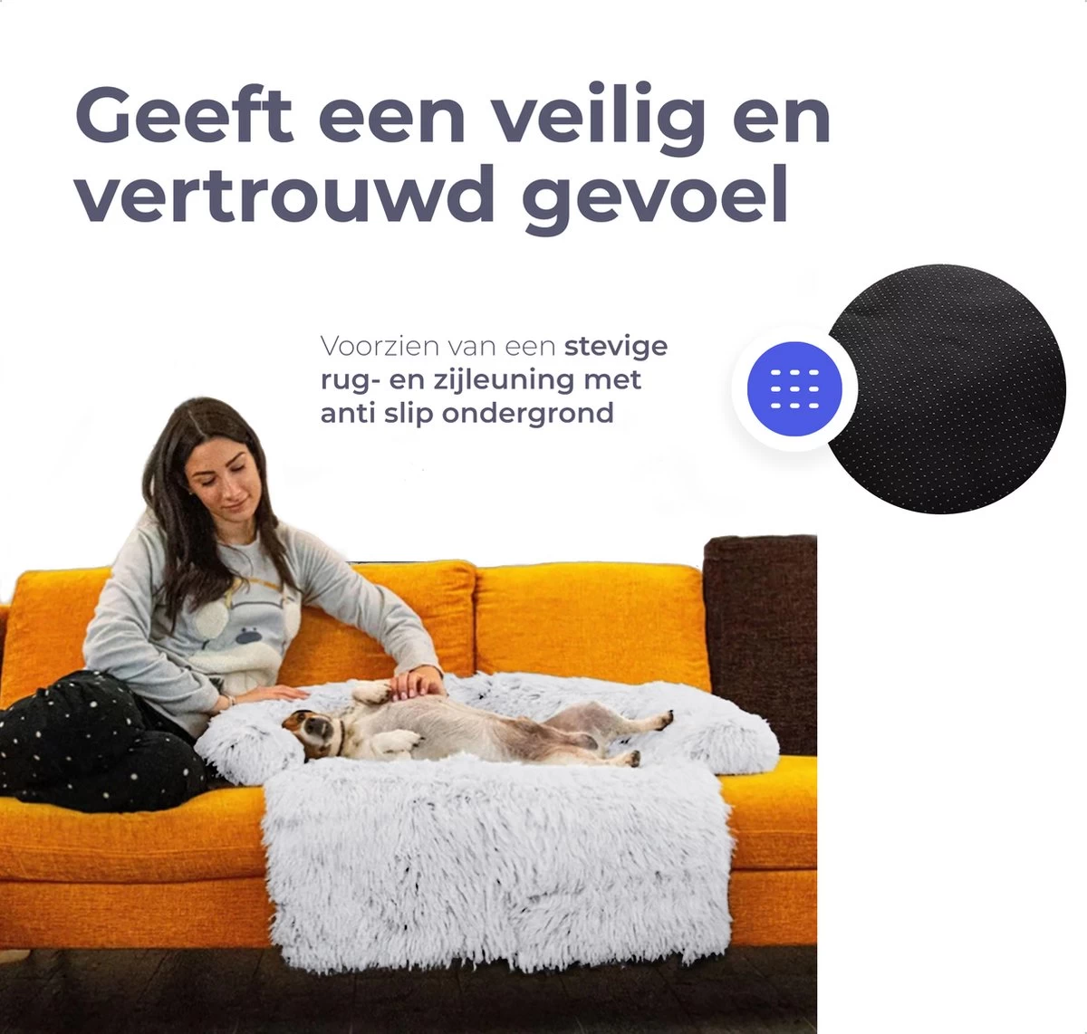 Quzi Hondenkussen Voor Bank - Fluffy Hondendeken - Bankbescherming Hond - 85x85cm - Afneembare Hoes 5 Quzi Hondenkussen Voor Bank - Fluffy Hondendeken - Bankbescherming Hond - 85x85cm - Afneembare Hoes - Afbeelding 3