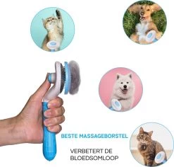 Lorell Pet Company Kattenborstel/Hondenborstel - Borstel Voor Langharig/kortharig -Hondenhaar En Kattenhaar Verwijderaar - Blauw -Hondenbenodigdheden 1200x1145 1