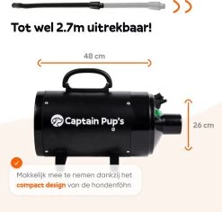 Captain Pup's Professionele Hondenföhn Met 4 Opzetstukken - Bijgeleverde Hondenborstel - Waterblazer Voor Honden - Zwart 17 Captain Pup's Professionele Hondenföhn Met 4 Opzetstukken - Bijgeleverde Hondenborstel - Waterblazer Voor Honden - Zwart -Hondenbenodigdheden 1200x1145