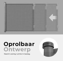 Château Animaux® - Tot 180cm Breed Traphekje Oprolbaar Hond - Stijlvolle Oplossing - Dieren Hek - Honden Hek 15 Château Animaux® - Tot 180cm Breed Traphekje Oprolbaar Hond - Stijlvolle Oplossing - Dieren Hek - Honden Hek -Hondenbenodigdheden 1200x1145 6