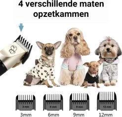 Merkloos Professionele Dierentondeuse - Scheerapparaat Voor Honden En Katten - Trimmer - 4 Opzetstukken - Oplaadbaar - Draadloos - Stil - Verschillende Haar En Vachtlengtes - Haartrimmer - Hondentrimmer - Honden Trimmer - Honden Knippen - Haren Knippen -Hondenbenodigdheden 1200x1148 4