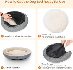 Hoppa! Hondenbed, Kattenbed, Donut, Ø 50 Cm, Lichtgrijs -Hondenbenodigdheden 1200x1150 11