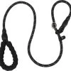 Nixnix - Honden Riem - 1,7cm - Zwart - 1,2cm Dik - Sliplijn - Nylon - Hondenriem - Verstelbaar - Jachtlijn Met Stop - Leiband -Hondenbenodigdheden 1200x1152 3