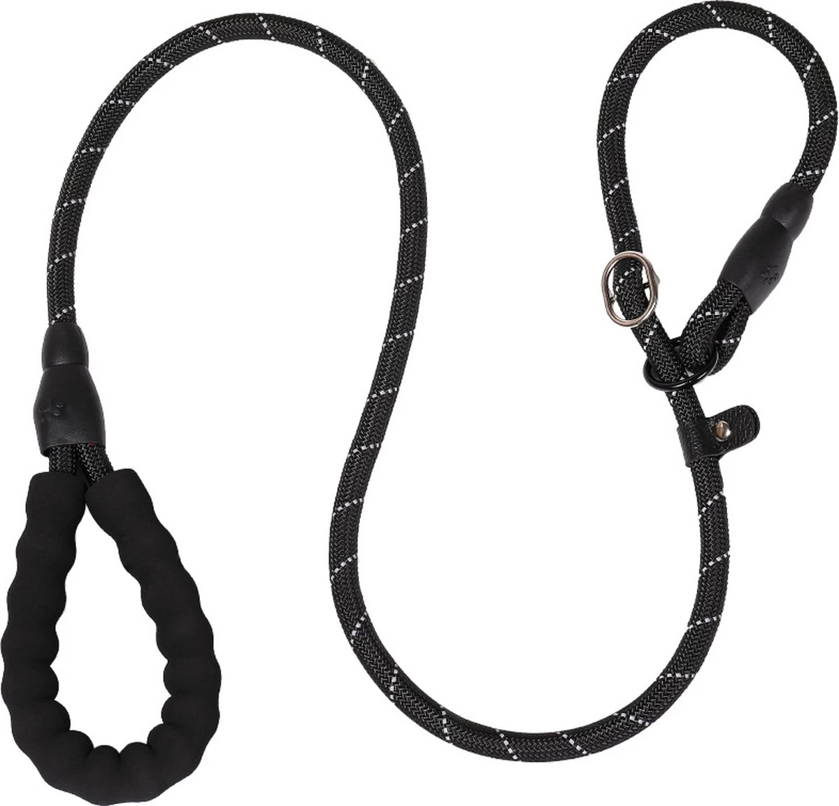 Nixnix - Honden Riem - 1,7cm - Zwart - 1,2cm Dik - Sliplijn - Nylon - Hondenriem - Verstelbaar - Jachtlijn Met Stop - Leiband 3 Nixnix - Honden Riem - 1,7cm - Zwart - 1,2cm Dik - Sliplijn - Nylon - Hondenriem - Verstelbaar - Jachtlijn Met Stop - Leiband