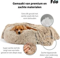 Filo Hondenmand 60cm Met Deken & Rits – Crème – Geschikt Als Kattenmand - Fluffy Donut Hondenbed Lichtbruin - Honden Mand & Bed – Hondenkussen – Kussen Hond – Katten Mand -Hondenbenodigdheden 1200x1153 16