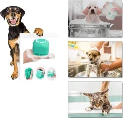 Merkloos Siliconenborstel - Massage Borstel - Silicone Massage Brush - Shampoo Borstel – Lichaamsverzorging - Scrubborstel - Badborstel - Huisdieren - Hond/Kat -Hondenbenodigdheden 1200x1153 2