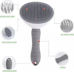 Lorell Pet Company Kattenborstel/Hondenborstel - Borstel Voor Langharig/kortharig -Hondenhaar En Kattenhaar Verwijderaar - Grijs -Hondenbenodigdheden 1200x1155 1