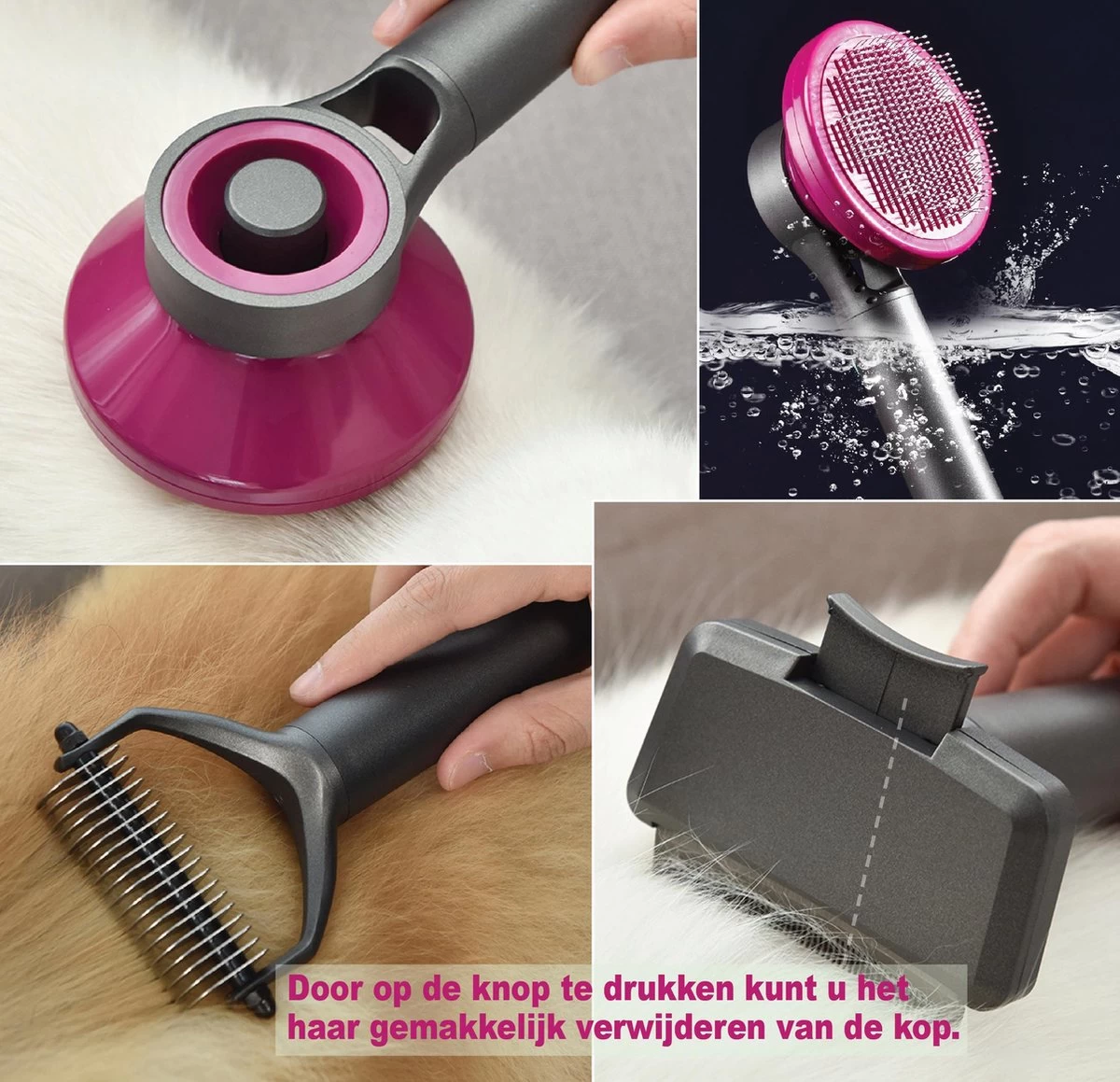 Hondenborstel Set 3 In 1 - Hondenkam - Borstelset - Klittenkam Hond - Ondervacht Kam - Furminator - Slickerborstel - Kattenkam - Verwijderd Klitten En Voorkomt Haaruitval 5 Hondenborstel Set 3 In 1 - Hondenkam - Borstelset - Klittenkam Hond - Ondervacht Kam - Furminator - Slickerborstel - Kattenkam - Verwijderd Klitten En Voorkomt Haaruitval - Afbeelding 3