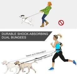 BOTC Looplijn Hond Met Heupriem Voor Hardlopen - Hondenriem - Zwart -Hondenbenodigdheden 1200x1161 4