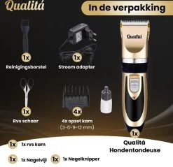 Merkloos Professionele Honden Tondeuse Set - Tondeuse Voor Huisdier Honden En Katten - Hondentrimmer - Hondentondeuse -Hondenbenodigdheden 1200x1163 5