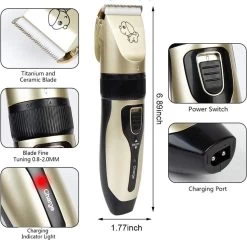 Merkloos Professionele Dierentondeuse - Scheerapparaat Voor Honden En Katten - Trimmer - 4 Opzetstukken - Oplaadbaar - Draadloos - Stil - Verschillende Haar En Vachtlengtes - Haartrimmer - Hondentrimmer - Honden Trimmer - Honden Knippen - Haren Knippen -Hondenbenodigdheden 1200x1167 6