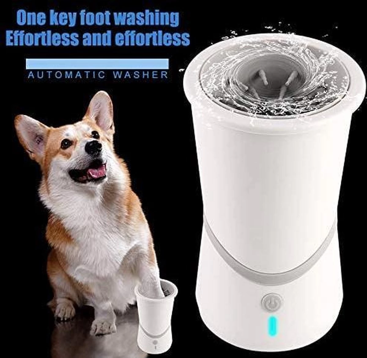 Merkloos Elektrische Hondenpootreiniger Draagbare Pet Voetenreinigingsborstel Zuigerkom Hondenvoetenreiniger Wasmachine Zachte Siliconenborstels Voor Modderige Poten Oplaadbare USB 4 Merkloos Elektrische Hondenpootreiniger Draagbare Pet Voetenreinigingsborstel Zuigerkom Hondenvoetenreiniger Wasmachine Zachte Siliconenborstels Voor Modderige Poten Oplaadbare USB - Afbeelding 2