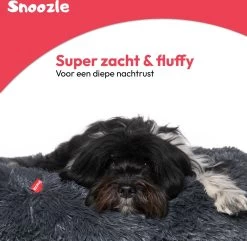 Snoozle Donut Hondenmand - Zacht En Luxe Hondenkussen - Wasbaar - Fluffy - Hondenmanden - 60cm - Grijs -Hondenbenodigdheden 1200x1170 7