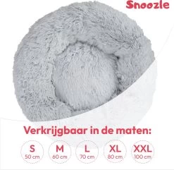 Snoozle Donut Hondenmand - Zacht En Luxe Hondenkussen - Wasbaar - Fluffy - Hondenmanden - 60cm - Lichtgrijs -Hondenbenodigdheden 1200x1171 10