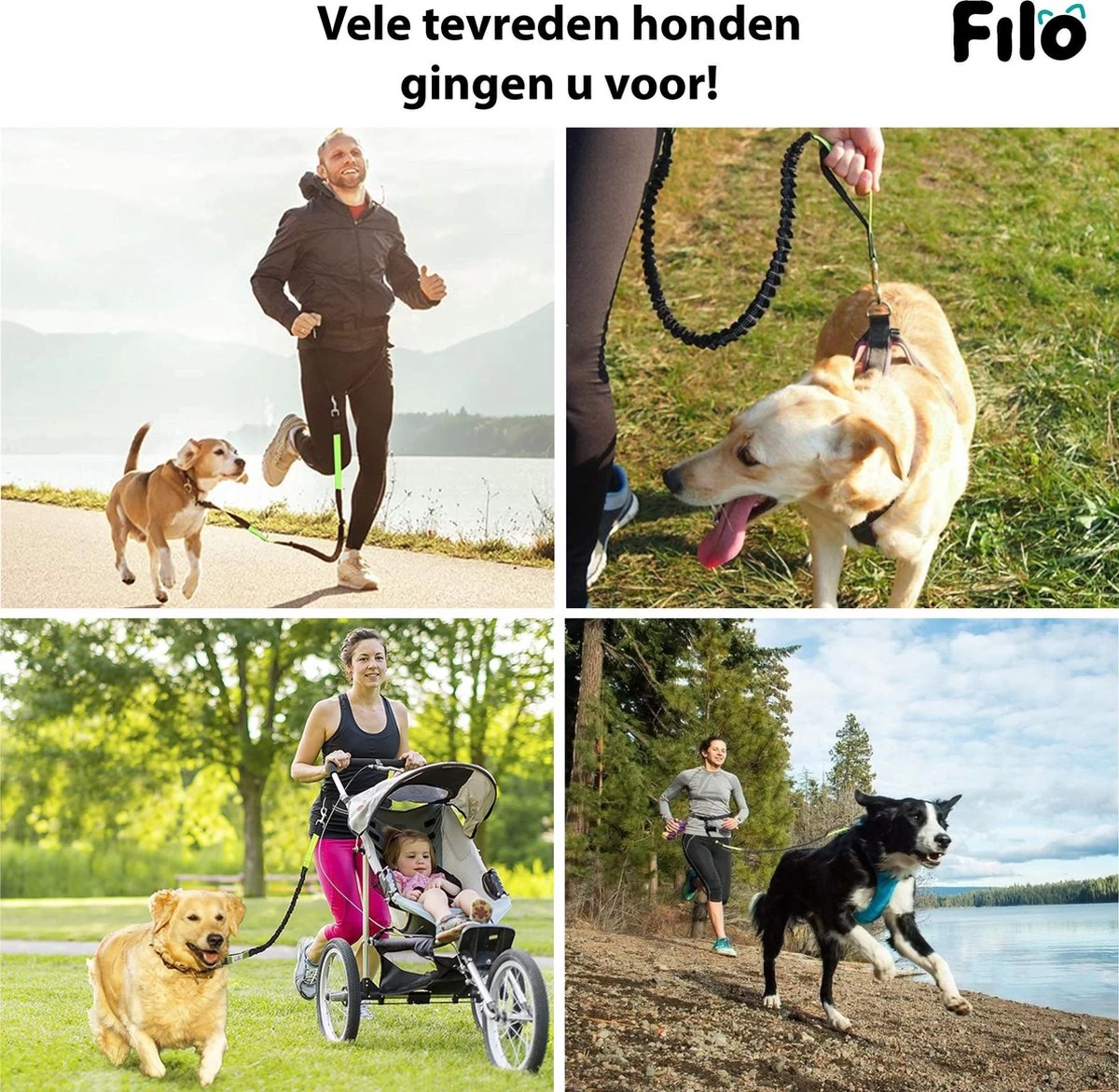 Filo Elastische Hondenriem Groot - Hardlopen En Wandelen - Hardloopriem Hond Handsfree Met Heuptasje - Looplijn Met Heupriem - Canicross Gordel Honden - Riemen - Heupgordel - Leiband 8 Filo Elastische Hondenriem Groot - Hardlopen En Wandelen - Hardloopriem Hond Handsfree Met Heuptasje - Looplijn Met Heupriem - Canicross Gordel Honden - Riemen - Heupgordel - Leiband - Afbeelding 6