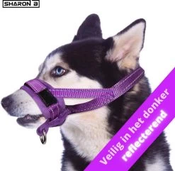 Sharon B Muilkorf Paars Maat M - Fleece - Wasbaar - Reflecterend 12 Sharon B Muilkorf Paars Maat M - Fleece - Wasbaar - Reflecterend -Hondenbenodigdheden 1200x1173 7