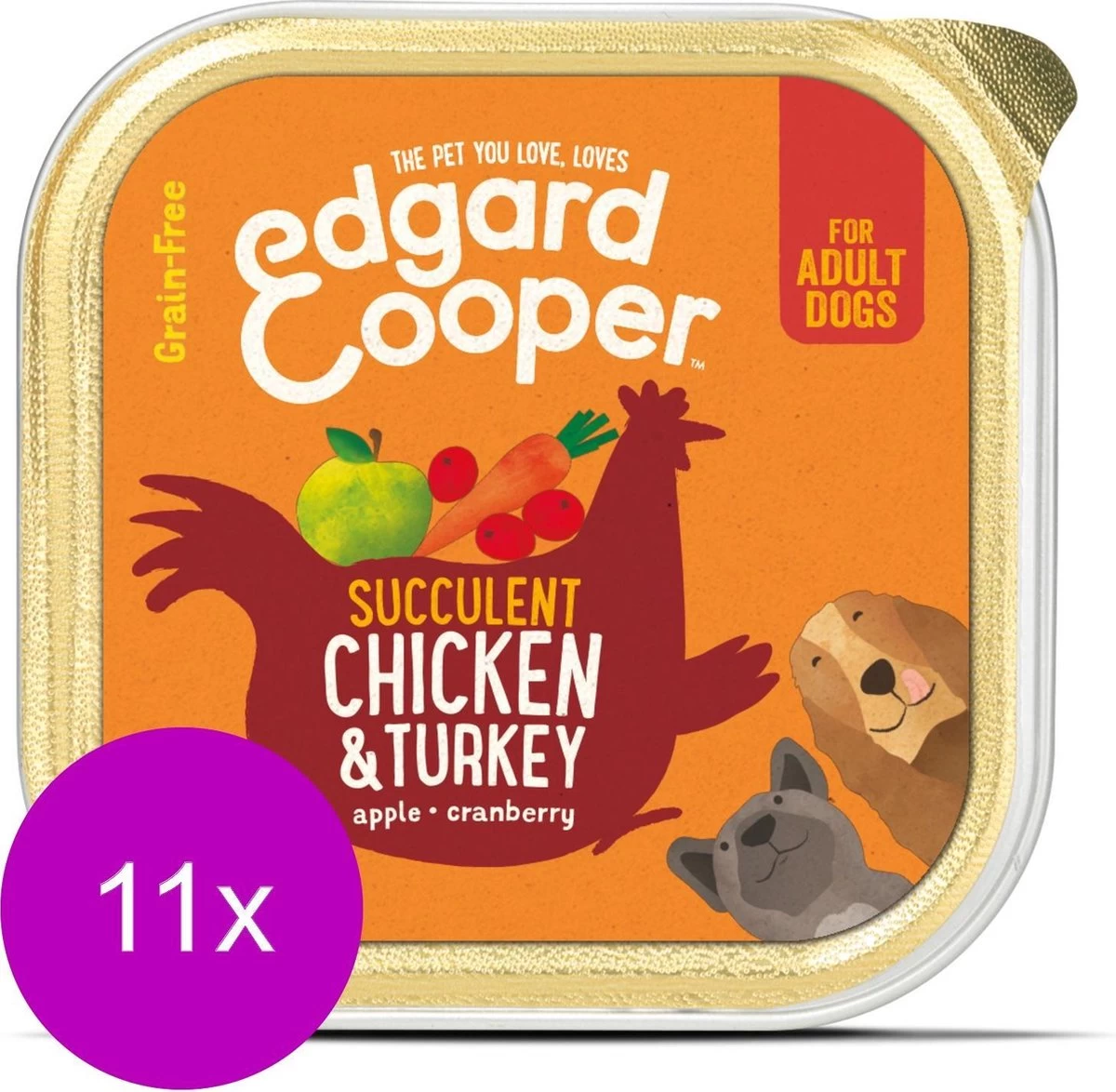Merkloos 11x Edgard & Cooper Kuipje Vers Vlees Hondenvoer Kip - Kalkoen 150 Gr 9 Merkloos 11x Edgard & Cooper Kuipje Vers Vlees Hondenvoer Kip - Kalkoen 150 Gr - Afbeelding 7