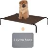 Hondenbed - Hondenstretcher - Honden Ligbed - Inclusief 2 Overtrekhoezen - XL - 110x68cm - Grijs En Koffie