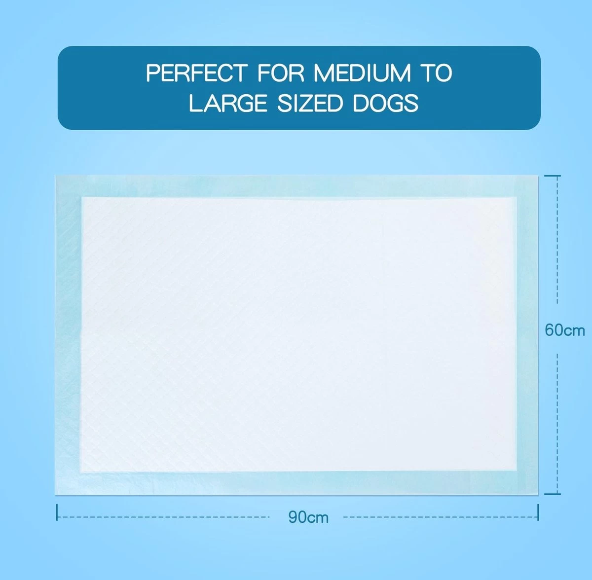 Nobleza 48WQF - Puppy Training Pads - 60 X 90 Cm - Zindelijkheidstraining -50 Stuks - L 5 Nobleza 48WQF - Puppy Training Pads - 60 X 90 Cm - Zindelijkheidstraining -50 Stuks - L - Afbeelding 3