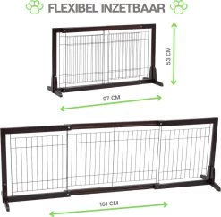 Hondenhek - Traphekje Hond - Traphekje Zonder Boren - Traphekje - BxH 161-97 X 53 Cm - Koffiebruin 12 Hondenhek - Traphekje Hond - Traphekje Zonder Boren - Traphekje - BxH 161-97 X 53 Cm - Koffiebruin -Hondenbenodigdheden 1200x1178 10