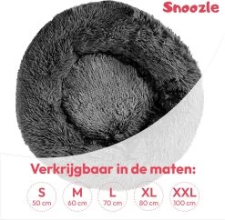 Snoozle Donut Hondenmand - Zacht En Luxe Hondenkussen - Wasbaar - Fluffy - Hondenmanden - 60cm - Grijs -Hondenbenodigdheden 1200x1178 11