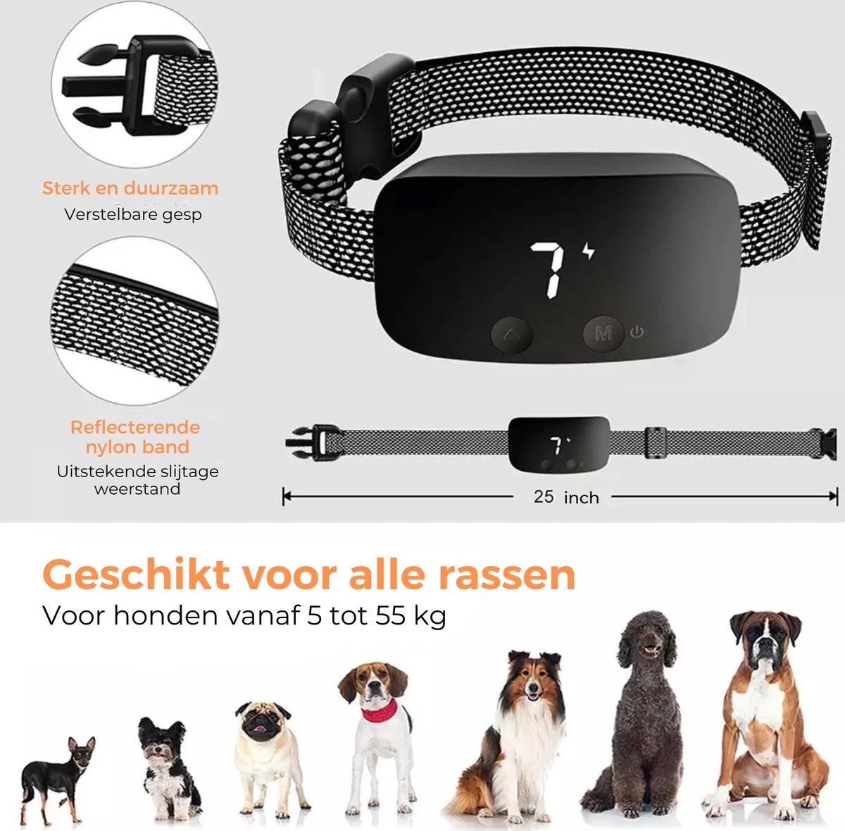 Amaeze Anti Blafband - Opvoedingshalsband Zonder Schok En Diervriendelijk – Blafband Voor Honden – Opvoedingshalsbanden - Voor Kleine En Grote Honden - Antiblafband Zonder Schok Waterdicht - Oplaadbaar - Vibratie En Audio 5 Amaeze Anti Blafband - Opvoedingshalsband Zonder Schok En Diervriendelijk – Blafband Voor Honden – Opvoedingshalsbanden - Voor Kleine En Grote Honden - Antiblafband Zonder Schok Waterdicht - Oplaadbaar - Vibratie En Audio - Afbeelding 3