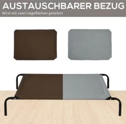 PawHut Hondenstretcher XL 110x68x19 Cm. Bruin / Grijs 28 PawHut Hondenstretcher XL 110x68x19 Cm. Bruin / Grijs -Hondenbenodigdheden 1200x1181 10