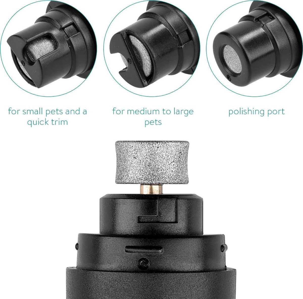 Navaris Elektrische Nagelvijl Voor Huisdieren - Met Diamanten Vijlkop - Voor Honden, Katten En Konijnen - Ook Voor Vogelsnavels - Draadloos 6 Navaris Elektrische Nagelvijl Voor Huisdieren - Met Diamanten Vijlkop - Voor Honden, Katten En Konijnen - Ook Voor Vogelsnavels - Draadloos - Afbeelding 4