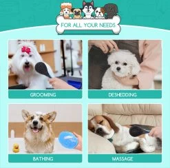 Nobleza 3 Delige Hondenborstel Set – Hondenkam - Kattenkam - Borstels – Dierverzorging - Dierenverzorging - Blauw -Hondenbenodigdheden 1200x1186 2