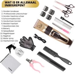 BeautyFit - 16-delig Hondentondeuse Set - Professionele Honden Trimset - Dieren Tondeuse Voor Dikke Vacht - Meest Complete Set - Inclusief 4 Opzetkammen - Hondenschaar - Mist Verstuiver - Handschoen Borstel - Nagelknipper 16 BeautyFit - 16-delig Hondentondeuse Set - Professionele Honden Trimset - Dieren Tondeuse Voor Dikke Vacht - Meest Complete Set - Inclusief 4 Opzetkammen - Hondenschaar - Mist Verstuiver - Handschoen Borstel - Nagelknipper -Hondenbenodigdheden 1200x1187 2
