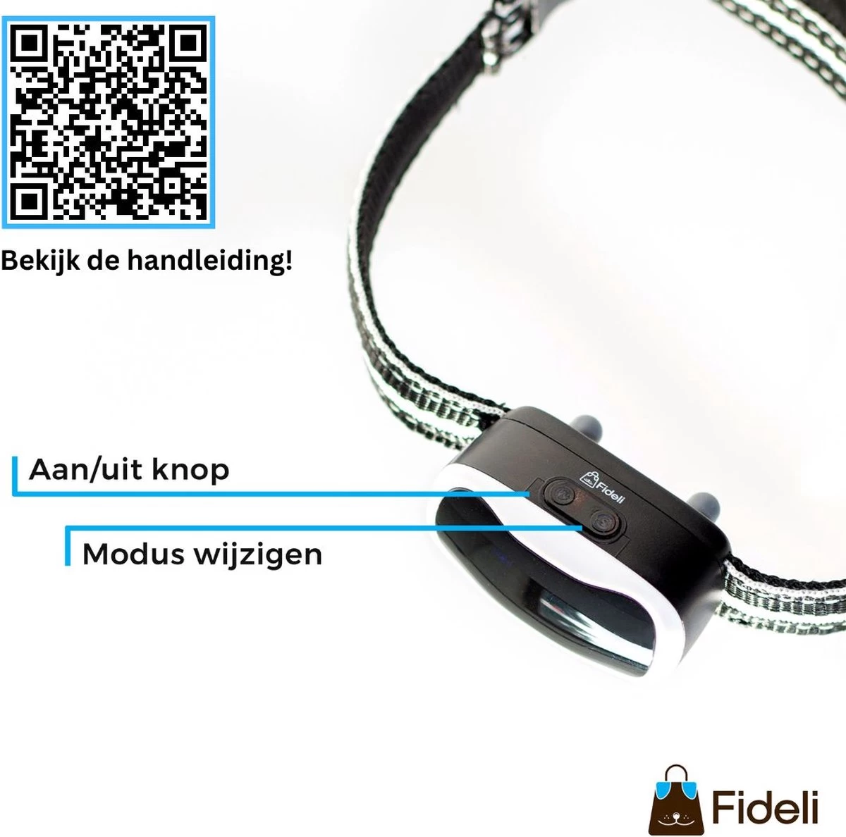 Fideli Anti Blafband - Zonder Schok - Grote En Kleine Honden - Oplaadbaar - LED Verlichte Band 9 Fideli Anti Blafband - Zonder Schok - Grote En Kleine Honden - Oplaadbaar - LED Verlichte Band - Afbeelding 7