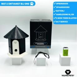 Vulpes Pets® Anti Blaf Apparaat Pro - Anti Blafband Voor Alle Honden - Luxe Hondentrainer - Diervriendelijk & Zonder Schok - Inclusief 9V Batterij - Waterbestendig - Ophangbaar - Instelbare Ultrasone Niveauregeling - 4 Standen -Hondenbenodigdheden 1200x1193 10