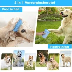 Merkloos Hondenpoot Reiniger - Hondenborstel - Borstel Hond / Kat - Hondenpoten Reiniger - Huisdier Poot Wassen - Borstel - Hondenverzorging - Verzorging Hond - Honden Wassen - Schoonmaak Borstel - Kattenborstel -Hondenbenodigdheden 1200x1197 5