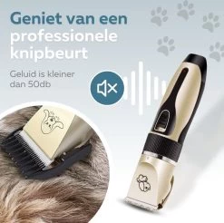 BYER Professionele Dieren Tondeuse Set - Voor Huisdieren Katten & Honden - Draadloos - Oplaadbare Pet Trimmer - Dog Tondeuze Clipper - 5 Standen & Vier Opzetkammen - Low Noise -Hondenbenodigdheden 1200x1197 6