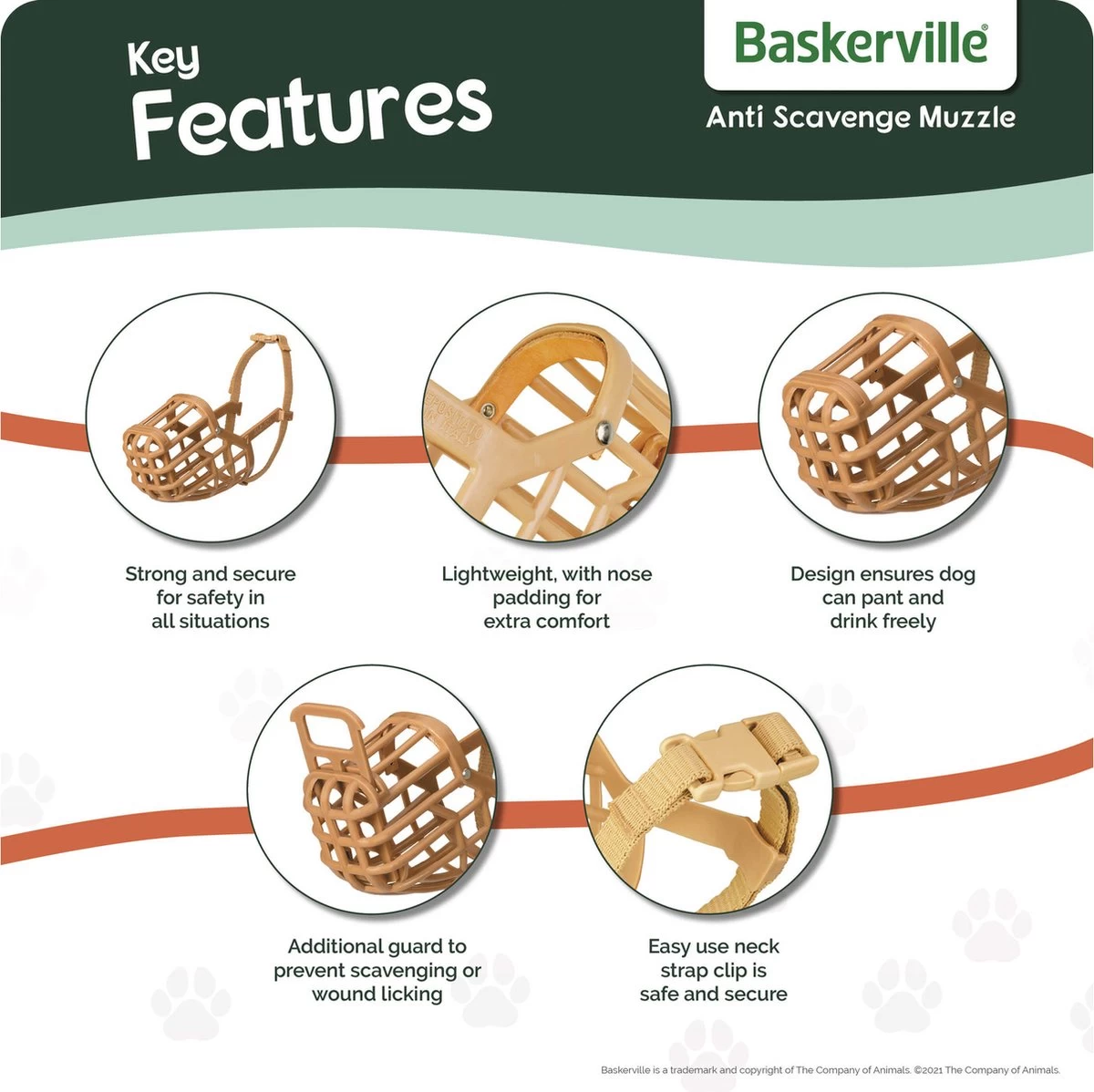 Baskerville Classic Muzzle Muilkorf - Maat 5 11 Baskerville Classic Muzzle Muilkorf - Maat 5 - Afbeelding 9