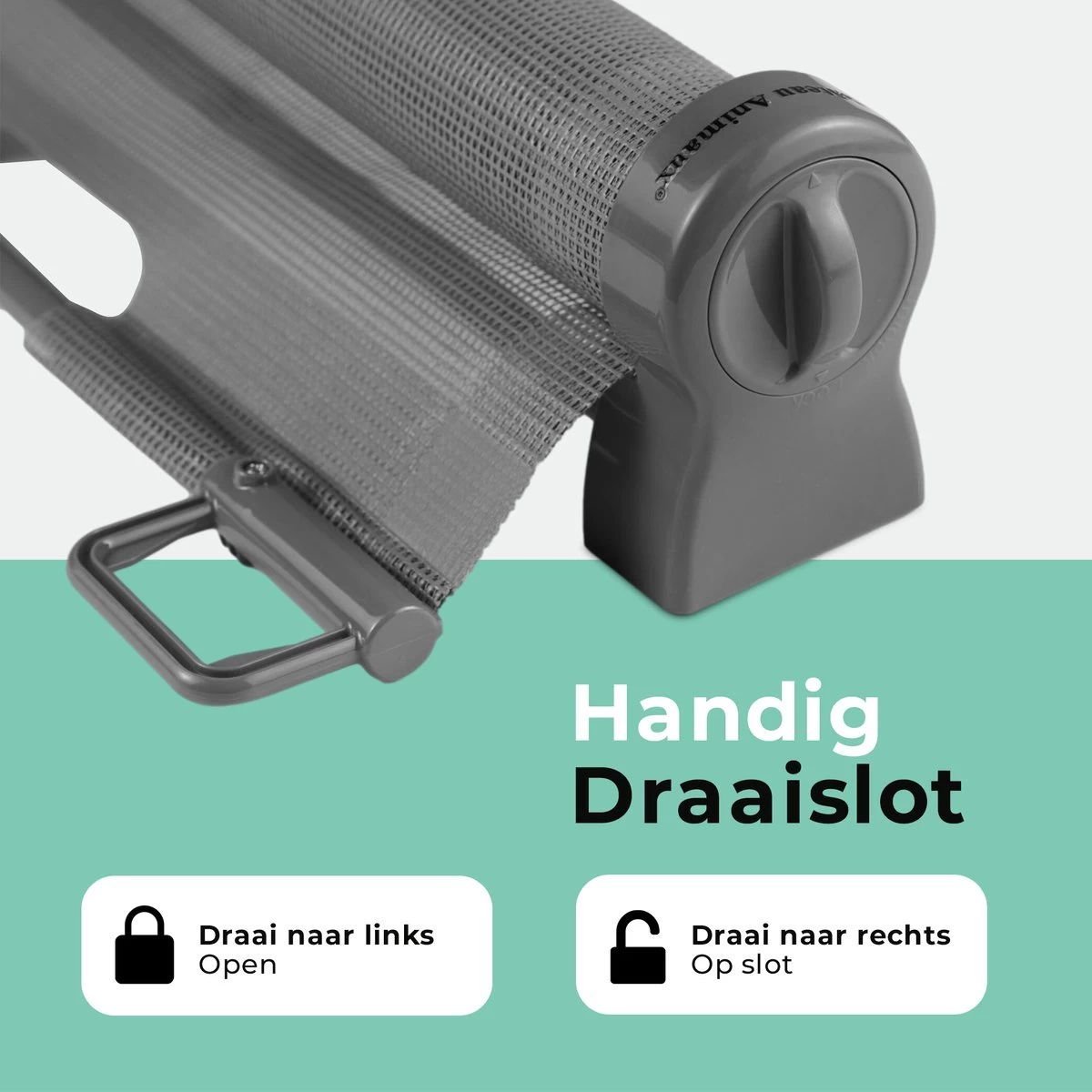 Château Animaux® - Tot 180cm Breed Traphekje Oprolbaar Hond - Stijlvolle Oplossing - Dieren Hek - Honden Hek 6 Château Animaux® - Tot 180cm Breed Traphekje Oprolbaar Hond - Stijlvolle Oplossing - Dieren Hek - Honden Hek - Afbeelding 4