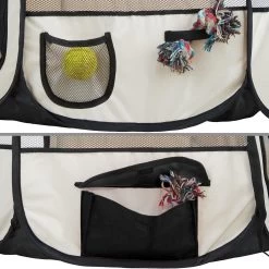 Dailyibed Opvouwbare Puppyren - Zwart - 115x115x58 Cm - Incl. Draagtas - Incl. Voederbak -Hondenbenodigdheden 1200x1200 1112