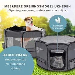 Puppyren - Hondenren - Opvouwbaar - Ook Geschikt Voor Katten En Knaagdieren - Maat M - Grijs - (ØxH) 91x52 Cm 14 Puppyren - Hondenren - Opvouwbaar - Ook Geschikt Voor Katten En Knaagdieren - Maat M - Grijs - (ØxH) 91x52 Cm -Hondenbenodigdheden 1200x1200 1124