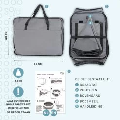 Puppyren - Hondenren - Opvouwbaar - Ook Geschikt Voor Katten En Knaagdieren - Maat M - Grijs - (ØxH) 91x52 Cm 15 Puppyren - Hondenren - Opvouwbaar - Ook Geschikt Voor Katten En Knaagdieren - Maat M - Grijs - (ØxH) 91x52 Cm -Hondenbenodigdheden 1200x1200 1125