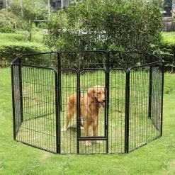 Hoppa! Hondenhekje - Puppyren - 160x160 Cm - 8 Delen Van 80 X 60 Cm - Vierkant, Rechthoek Of Achthoek Naar Keuze - Zwart -Hondenbenodigdheden 1200x1200 1131