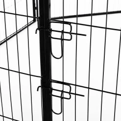 Merkloos Hondenren - Puppyren - Hondenkennel - 8 Kennelpanelen - Staal - 80 Cm Hoog - 640 Cm Omtrek - Uitbreidbaar -Hondenbenodigdheden 1200x1200 1135