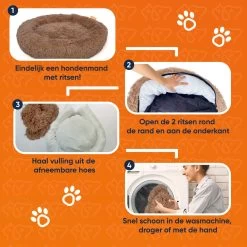 Happysnoots Hondenmand Met Rits - 80cm - Hondenbed - Donut Dog Bed - Fluffy - Grijs - Wasbaar 27 Happysnoots Hondenmand Met Rits - 80cm - Hondenbed - Donut Dog Bed - Fluffy - Grijs - Wasbaar -Hondenbenodigdheden 1200x1200 1306