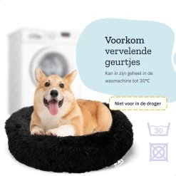 All 4 Pets Supply® Hondenmand Donut - Kattenmand - Maat S - Geschikt Voor Honden/katten Tot 40 Cm - Hondenkussen - Zwart -Hondenbenodigdheden 1200x1200 1351