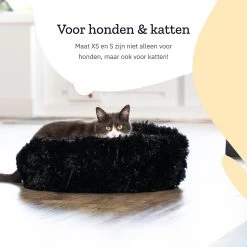 All 4 Pets Supply® Hondenmand Donut - Kattenmand - Maat S - Geschikt Voor Honden/katten Tot 40 Cm - Hondenkussen - Zwart -Hondenbenodigdheden 1200x1200 1355