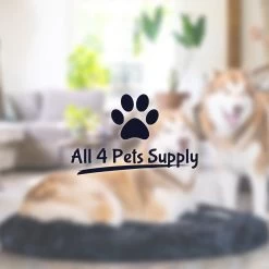 All 4 Pets Supply® Hondenmand Donut - Kattenmand - Maat S - Geschikt Voor Honden/katten Tot 40 Cm - Hondenkussen - Zwart -Hondenbenodigdheden 1200x1200 1357