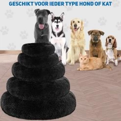 Pawzle Hondenmand - Donut Hondenkussen - Kattenmand - Bed Voor Honden & Katten - Wasbaar - 50cm - Zwart 16 Pawzle Hondenmand - Donut Hondenkussen - Kattenmand - Bed Voor Honden & Katten - Wasbaar - 50cm - Zwart -Hondenbenodigdheden 1200x1200 1377