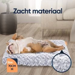 Happysnoots Hondenkussen 70 X 50cm - Hondenbed - Donut Dog Bed - Fluffy - Grijs - Wasbaar -Hondenbenodigdheden 1200x1200 1477